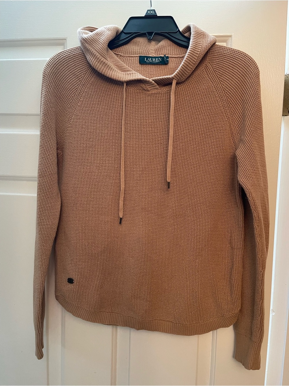 Ralph Lauren Camel Knit Hooded Pullover